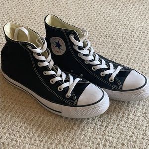Black High Too Canvas Converse All Star